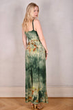 Pauline. Maxi dress in hand-dyed  Crepe de Chine 100% silk 