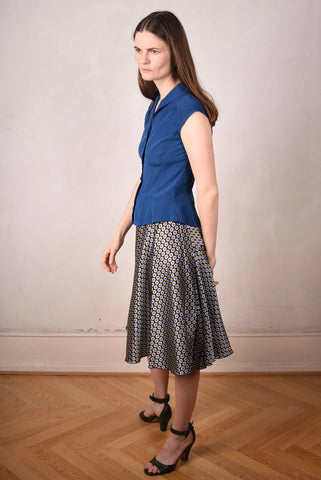 Tango, nederdel i stretch silke, 95%silke/5%elastan. Print "Dabludot"