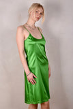 Florianne, "Slip"-dress in Stretch Silk Satin w. 5% elastane "Emerald Green"
