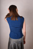 Sif. Short sleeve stretch silk blouse 