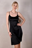 Florianne, "Slip"-dress in Stretch Silk Satin w. 5% elastane "Black"