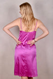 Florianne, "Slip"-dress in Stretch Silk Satin w. 5% elastane "Hi-Pink"