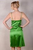 Florianne, "Slip"-dress in Stretch Silk Satin w. 5% elastane "Emerald Green"
