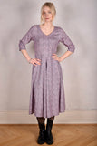 Jane. Stretch Silk midi-length dress with pockets (Beany)
