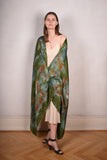 Silk shawl  Tie-dye. Kæmpe sjal/sarong/wrap i 100% silke 