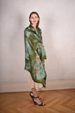 Silk shawl  Tie-dye. Kæmpe sjal/sarong/wrap i 100% silke 