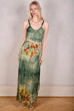 Pauline. Maxi dress in hand-dyed  Crepe de Chine 100% silk 