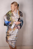 Crush, artist. Kæmpe tørklæde/sarong i 100% silke med maleri af Martin spang Olsen 