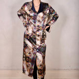 Double Silk Coat-dress in print 