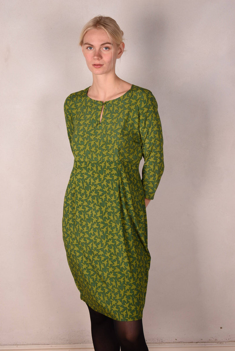 Maudacity. The classic dress in stretch silk satin (2 Green-bird) – Tone  Barker Silk