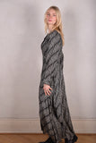 Wang wrap. Maxi wrap dress in Noil silk/rayon mix. 60%silk/40%viscose 
