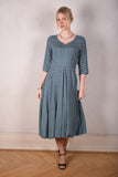 Jane. Stretch Silk midi-length dress with pockets (Nugard)