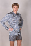 Man-Shirt. Shirt in Stretch Silk (95%silk/5%elastan) Print 