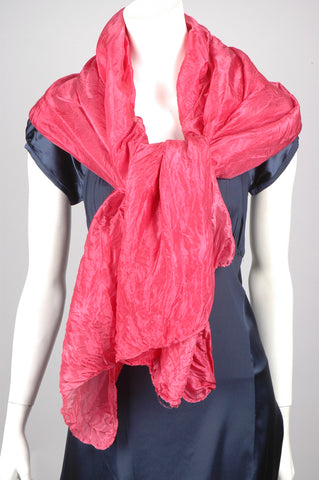 Silke sjal/tørklæde "Crush". Rød