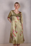 Jane. Stretch Silk midi-length dress with pockets (Khanut)