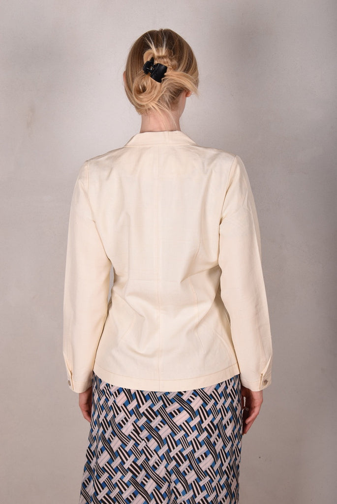T-Blaze. Jacket/shirt in 100% Tussah silk. Col.: Cream - Tone Barker Silk