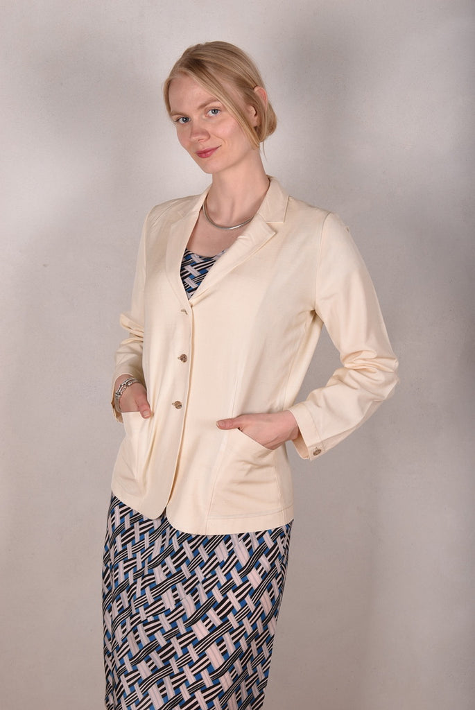 T-Blaze. Jacket/shirt in 100% Tussah silk. Col.: Cream - Tone Barker Silk
