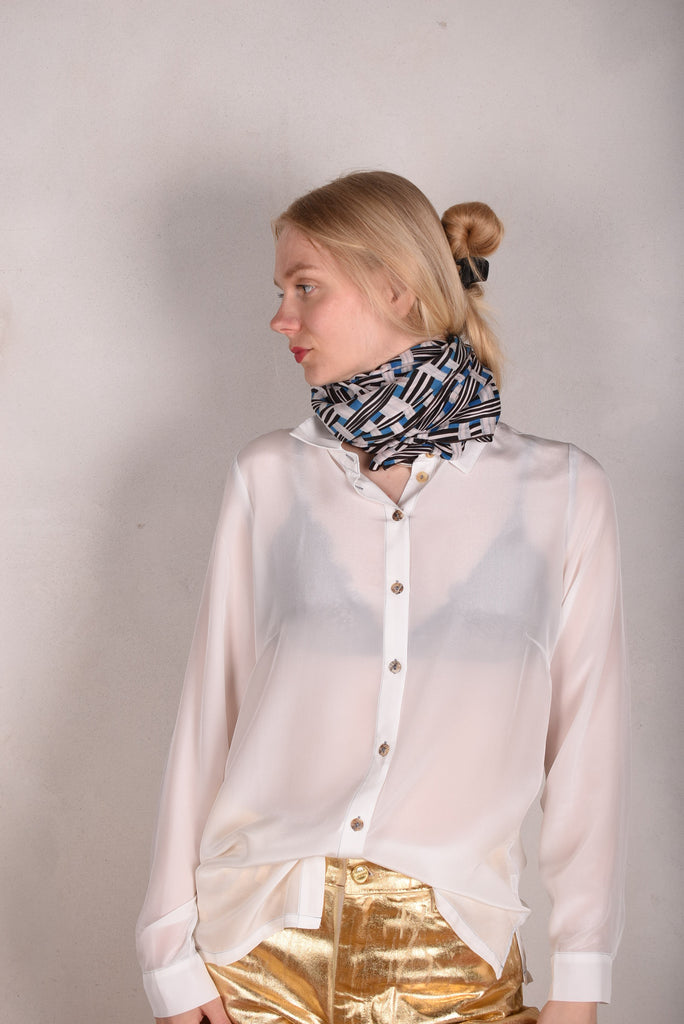 Artist Scarf. Silk Crepe-de-Chine 70X200 cm. "Blasket" by Boeje Barker - Tone Barker Silk