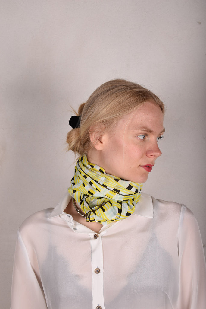 Artist Scarf. Silk Crepe-de-Chine 70X200 cm. "Yasket" by Boeje Barker - Tone Barker Silk