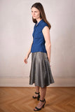 Tango, skirt in stretch silk satin, 95%silk/5% elastane. Print "Dabludot"