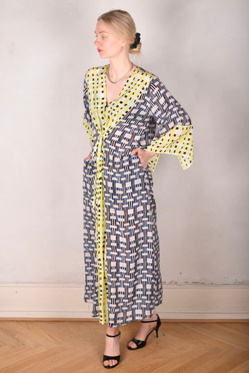 So-Long-cdc. Maxi tunic-caftan style dress in 100% silk. "Blasket/Yasket" combination. - Tone Barker Silk