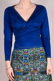 Wrapic. Wrap top in 100% silk jersey (silk knit) Col.: 