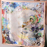 Artist Scarf. Silk Satin 70X70 cm. 