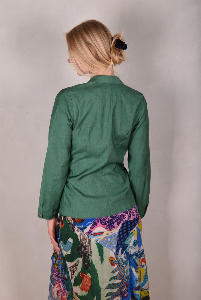 T-Blaze. Jacket/shirt in 100% Tussah silk. Col.: Sea-Green - Tone Barker Silk
