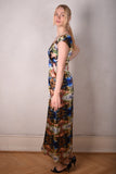 Magnifique. Maxi dress in Silk Stretch Satin 95%silk5%elastan "Calling" by M.S.O.