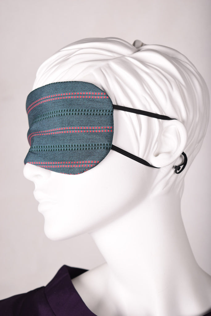 Sleeping mask in pure silk. Print "Summer stripe" - Tone Barker Silk