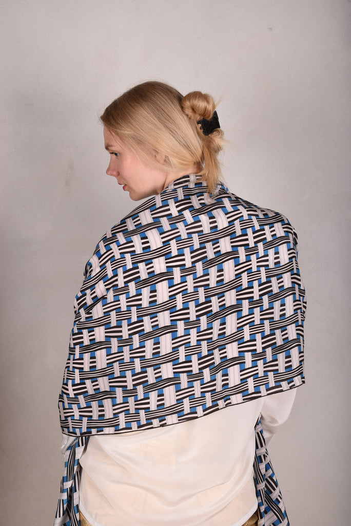 Artist Scarf. Silk Crepe-de-Chine 70X200 cm. "Blasket" by Boeje Barker - Tone Barker Silk