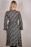W-wrap. Wrap dress in Noil silk/rayon mix. 60%noil silk/40%viscose 