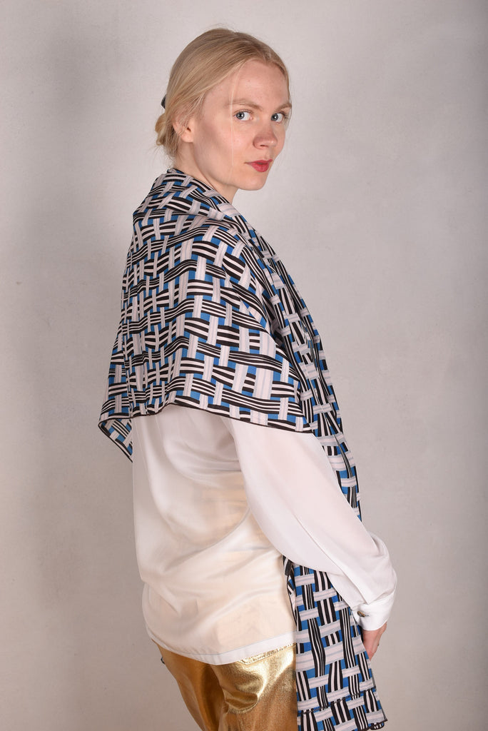 Artist Scarf. Silk Crepe-de-Chine 70X200 cm. "Blasket" by Boeje Barker - Tone Barker Silk