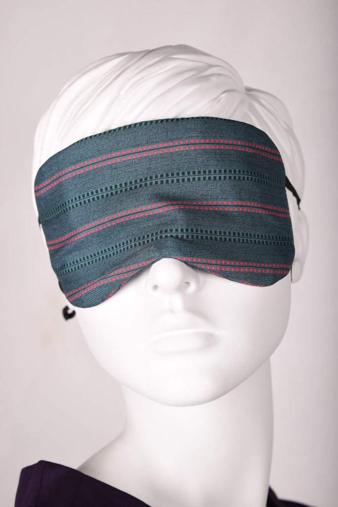 Sleeping mask in pure silk. Print "Summer stripe" - Tone Barker Silk