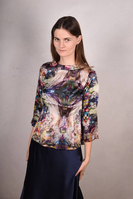 Audrey. Silk stretch top, classic style. (Angel-Nulle) - Tone Barker Silk