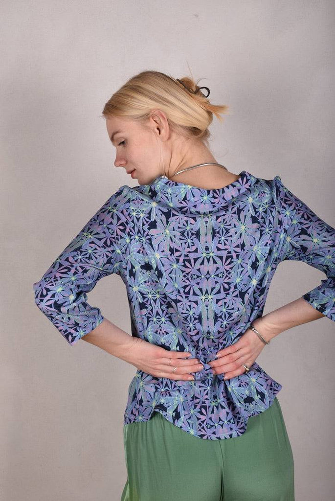 Audrey. Silk stretch top, classic style. (Aquafleur) - Tone Barker Silk