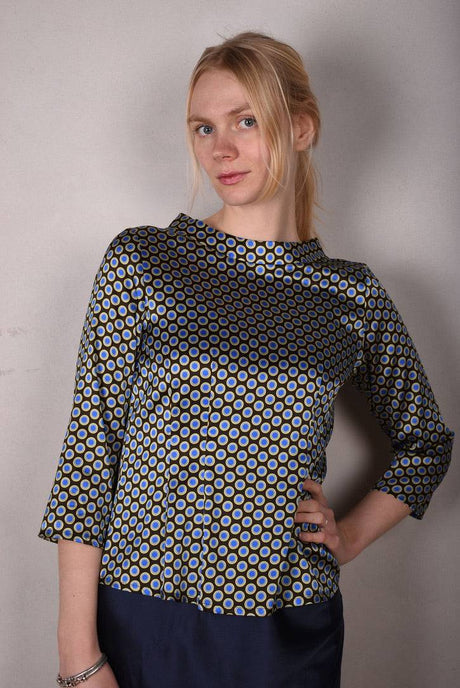 Audrey. Silk stretch top, classic style. (Dabludot) - Tone Barker Silk