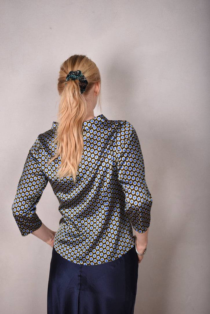 Audrey. Silk stretch top, classic style. (Dabludot) - Tone Barker Silk