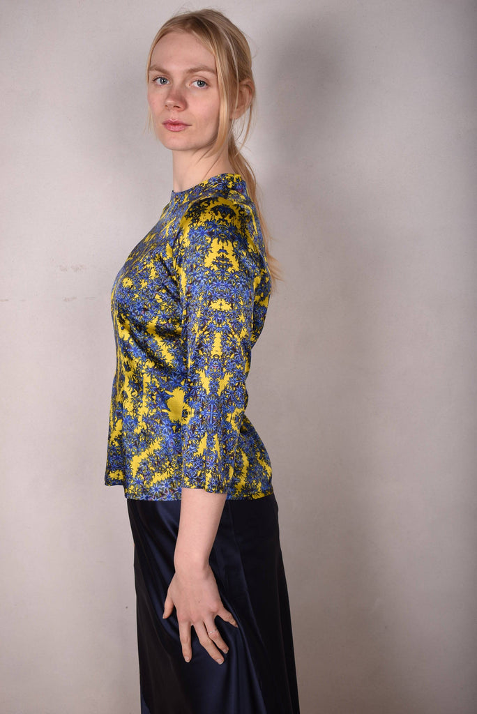 Audrey. Silk stretch top, classic style. (Sand Reef) - Tone Barker Silk