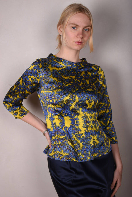 Audrey. Silk stretch top, classic style. (Sand Reef) - Tone Barker Silk