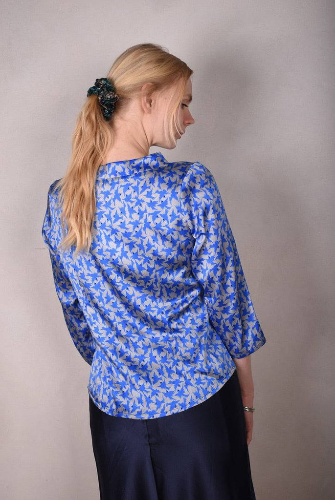 Audrey. Silk stretch top, classic style. (Silverbird) - Tone Barker Silk