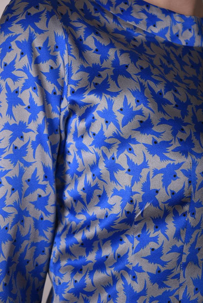 Audrey. Silk stretch top, classic style. (Silverbird) - Tone Barker Silk