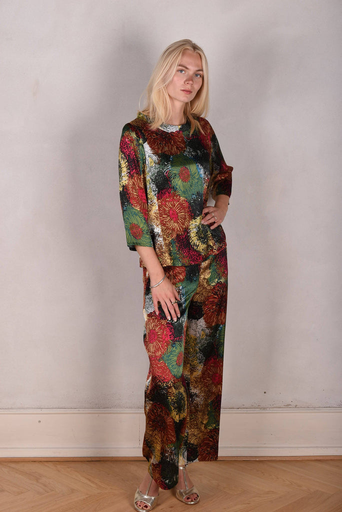 Audrey. Silk stretch top, classic style. (Swirl) - Tone Barker Silk