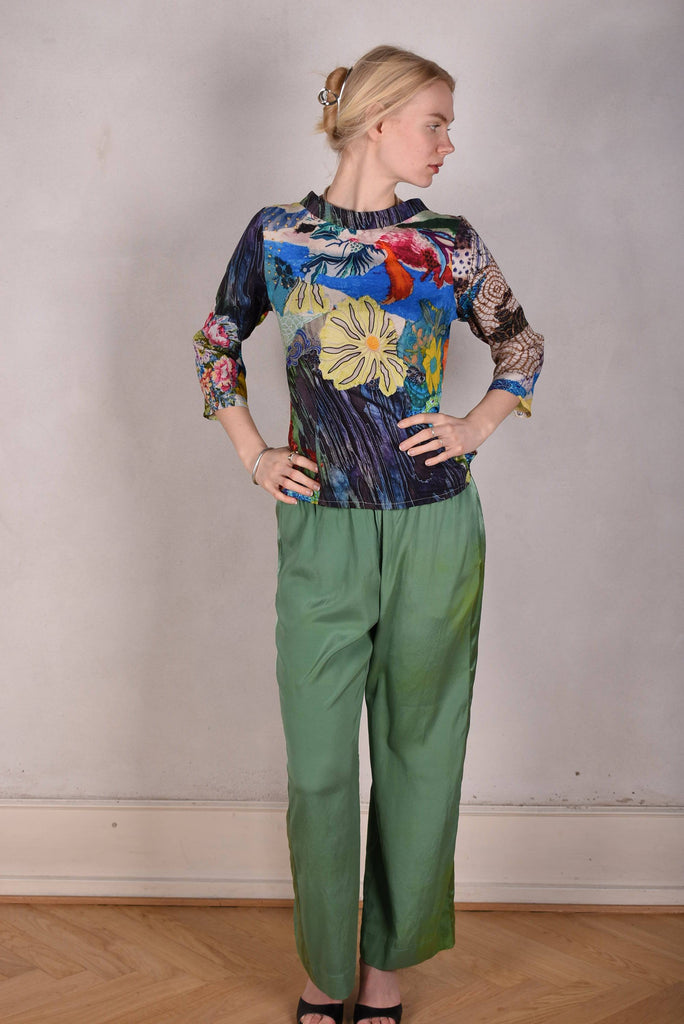 Silk stretch top "Audrey" classic style. (Giadams) - Tone Barker Silk