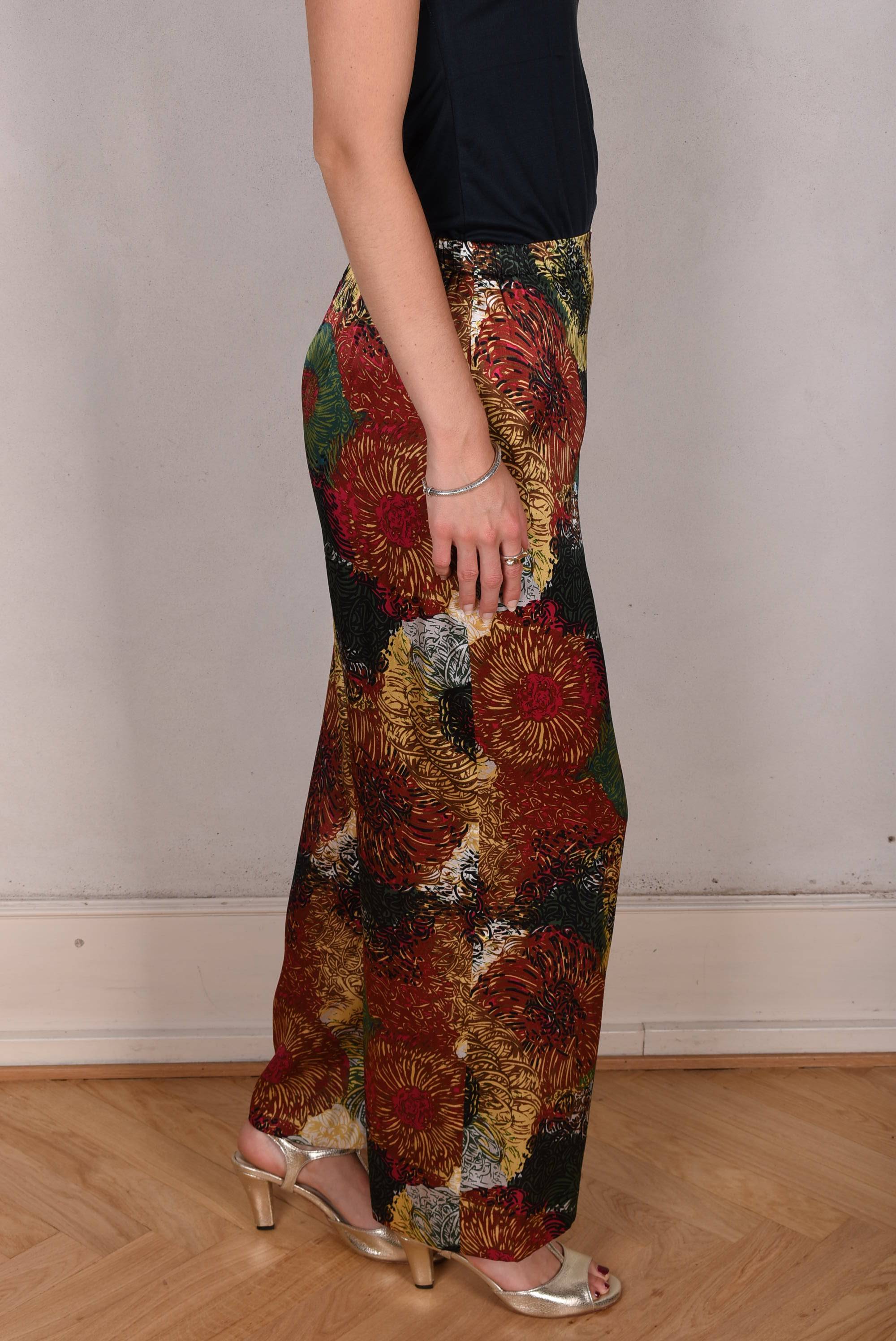 Depop Orange Snakeskin Pants Norah, Wide Legged Trousers In