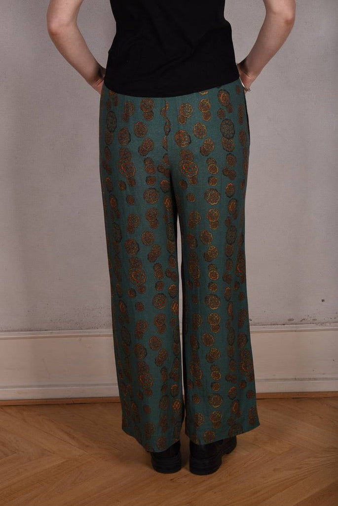 Norah, Wide legged  trousers Noil Silk/viscose mix. "Grotus" - Tone Barker Silk