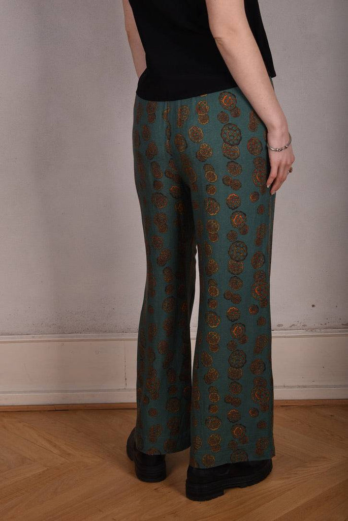 Norah, Wide legged  trousers Noil Silk/viscose mix. "Grotus" - Tone Barker Silk
