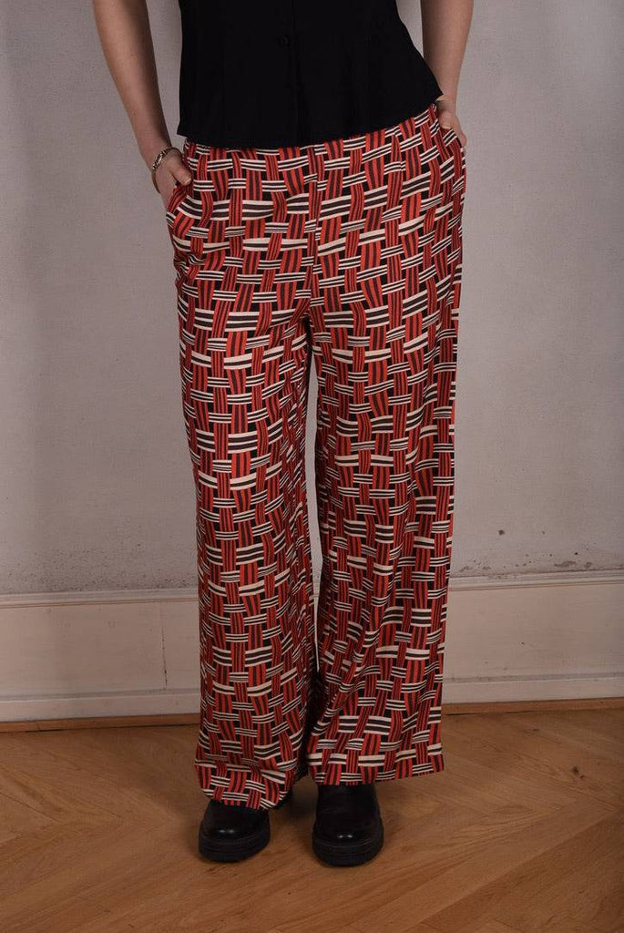 Norah, Wide legged  trousers Noil Silk/viscose mix. "Nuasket" - Tone Barker Silk