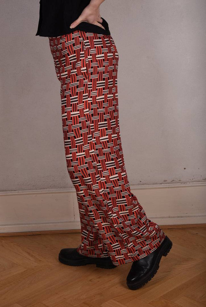 Norah, Wide legged  trousers Noil Silk/viscose mix. "Nuasket" - Tone Barker Silk