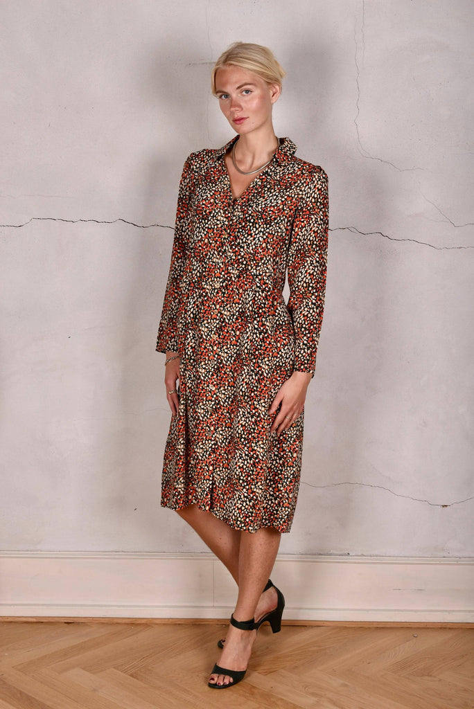 Hen-Crepe. Shirt-dress in Silk/viscose Crepe-de-Chine - Tone Barker Silk